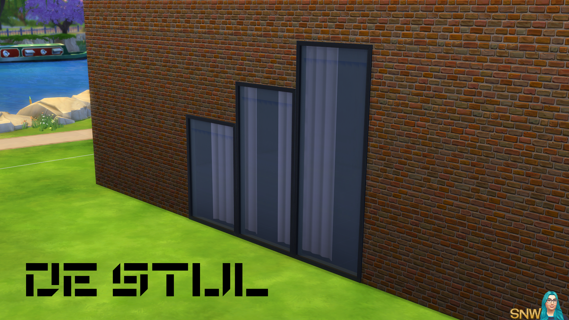 De Stijl Windows for The Sims 4